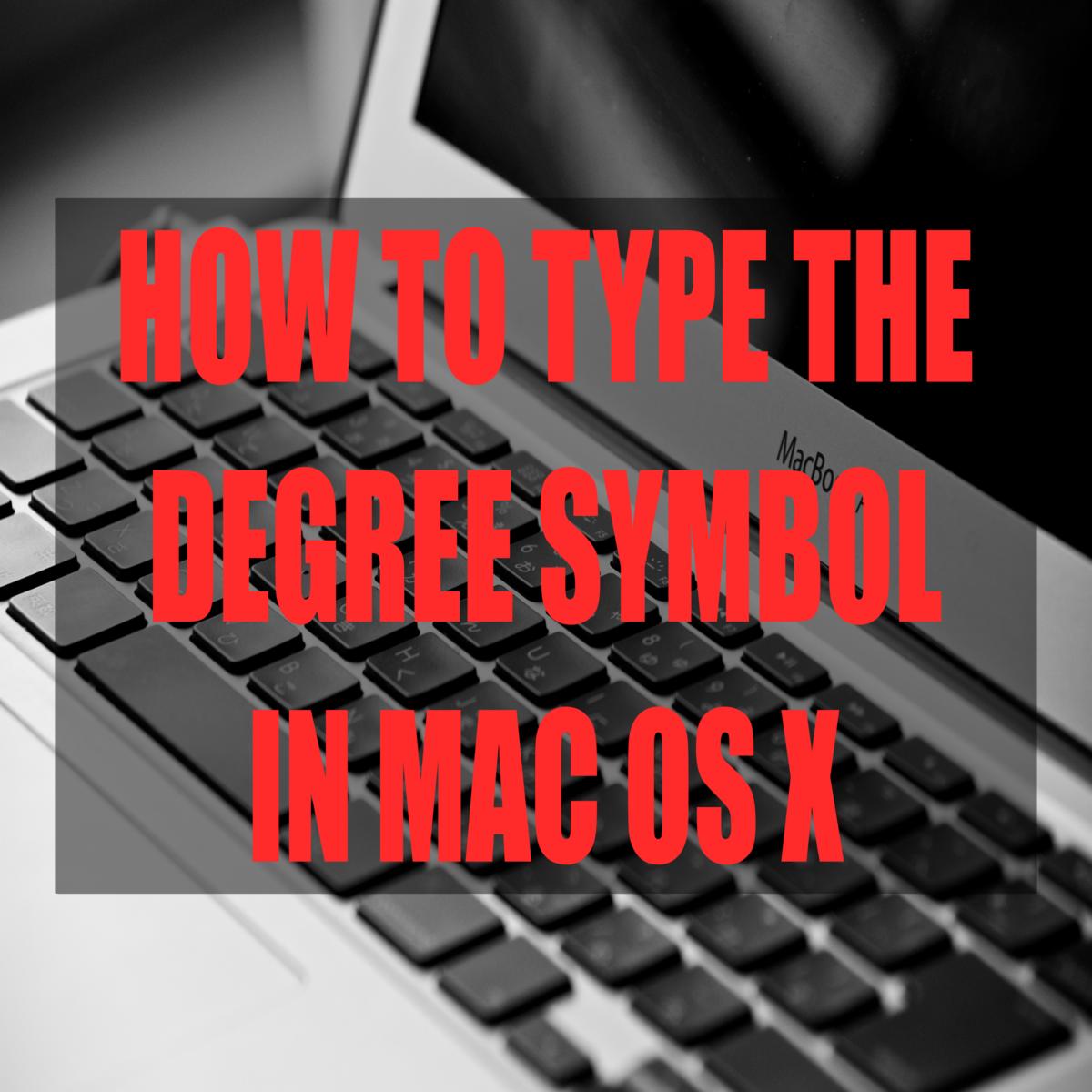 Type degrees symbol on mac